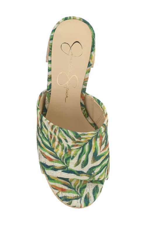 Jessica Simpson Kameena Platform Wedge Sandal In Green Mult