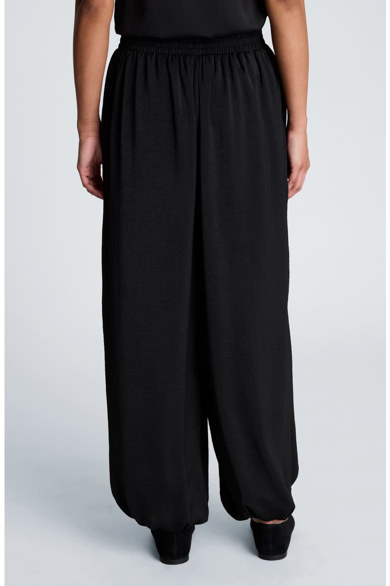 Balloon Leg Charmeuse Pants, Alternate, color, BLACK