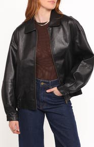 Petal & Pup Zoe Faux Leather Bomber Jacket