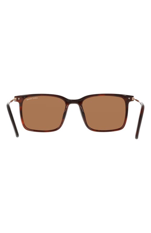 Cole Haan 55mm Rectangular Sunglasses In Brown