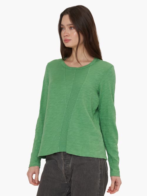 Wilt Clothing Contrast Panel Long Sleeve Tee In Green