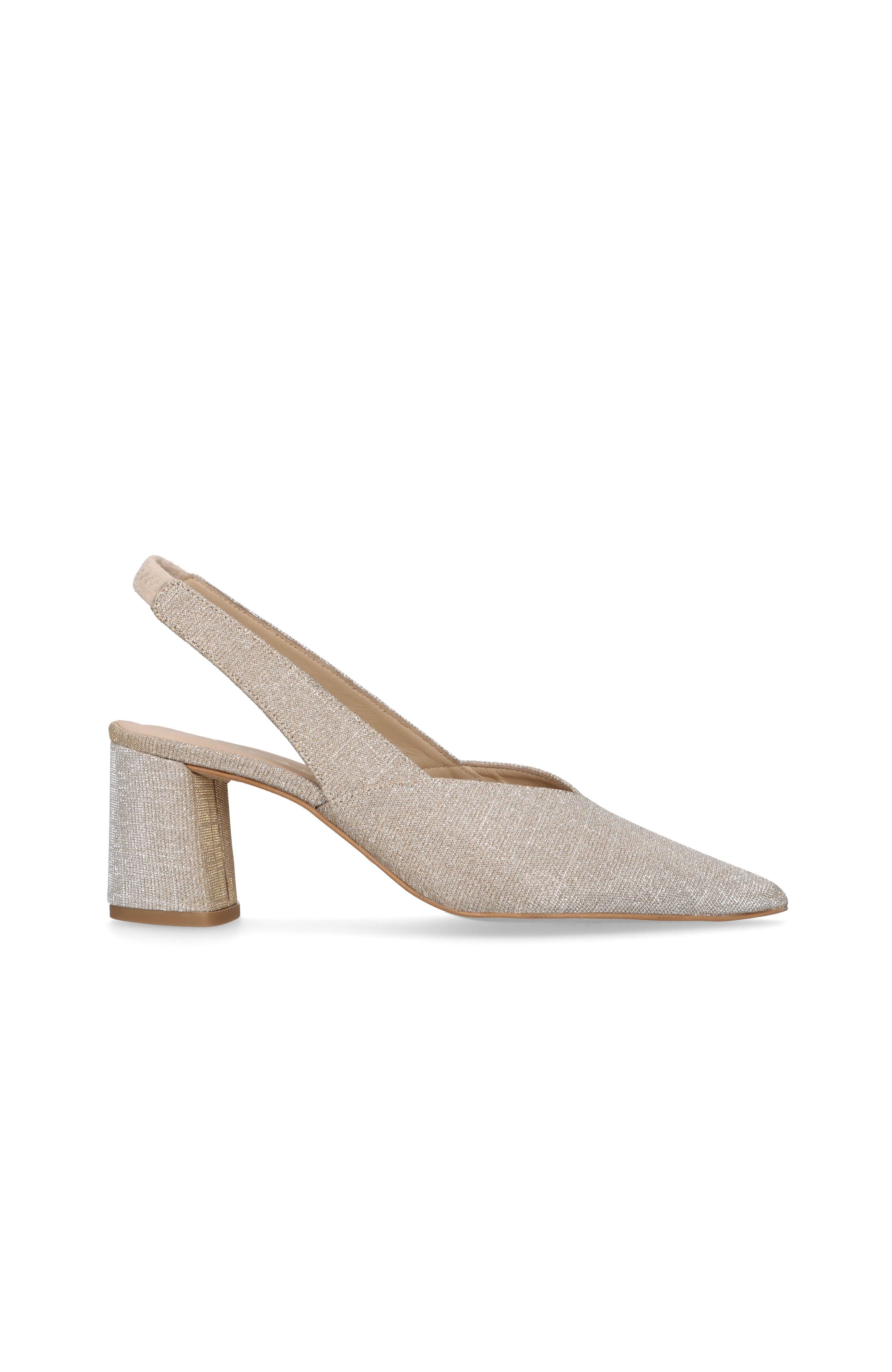 MASCARO Block Heel Glitzy Slingback, Alternate, color, Metallic Gold