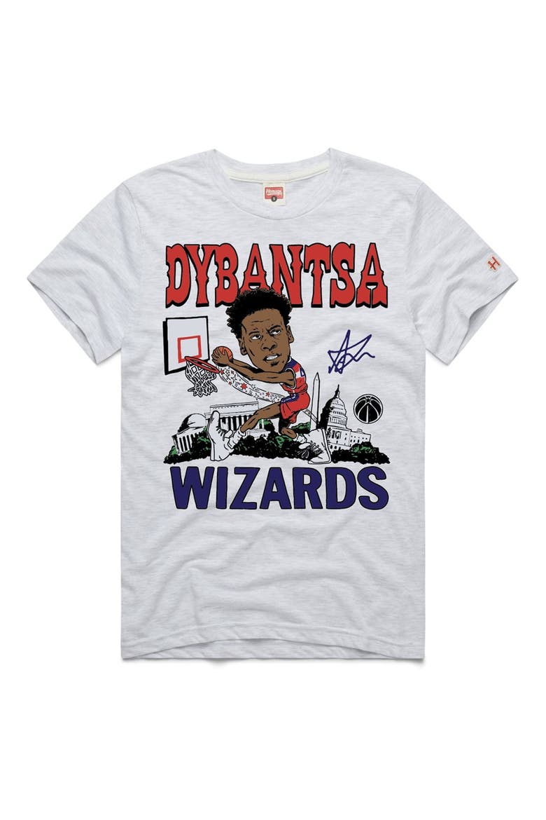 Unisex Homage AJ Dybantsa Ash Washington Wizards Rookie Tri-Blend T-Shirt, Main, color, Ash