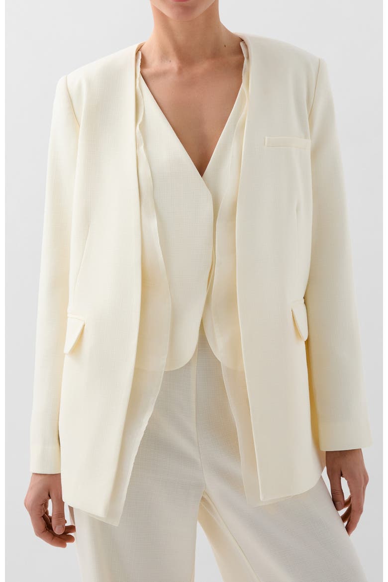 Gandie Blazer, Main, color, Ecru