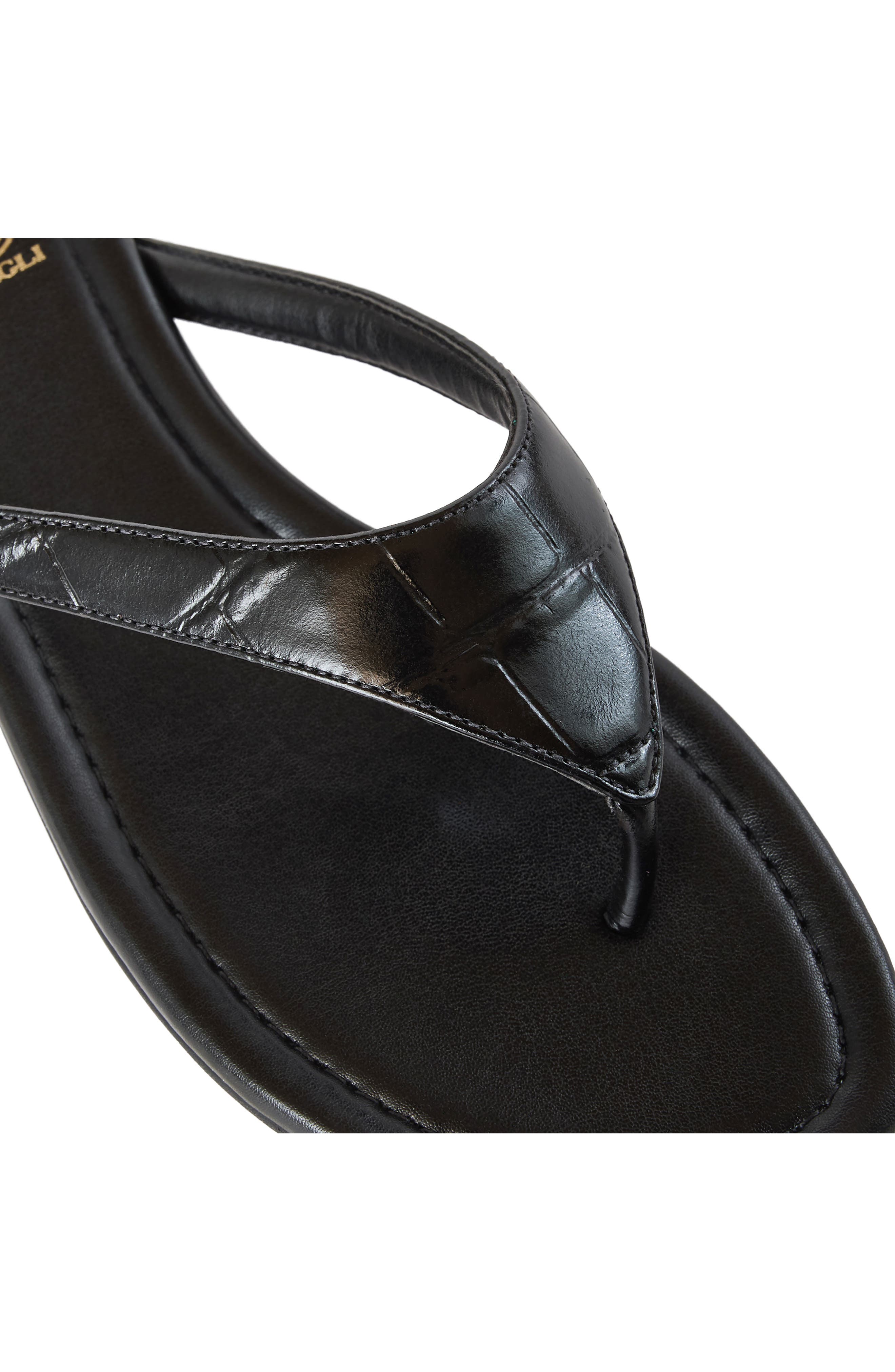 Bruno Magli Malora Flip Flop, Alternate, color, Black Leather