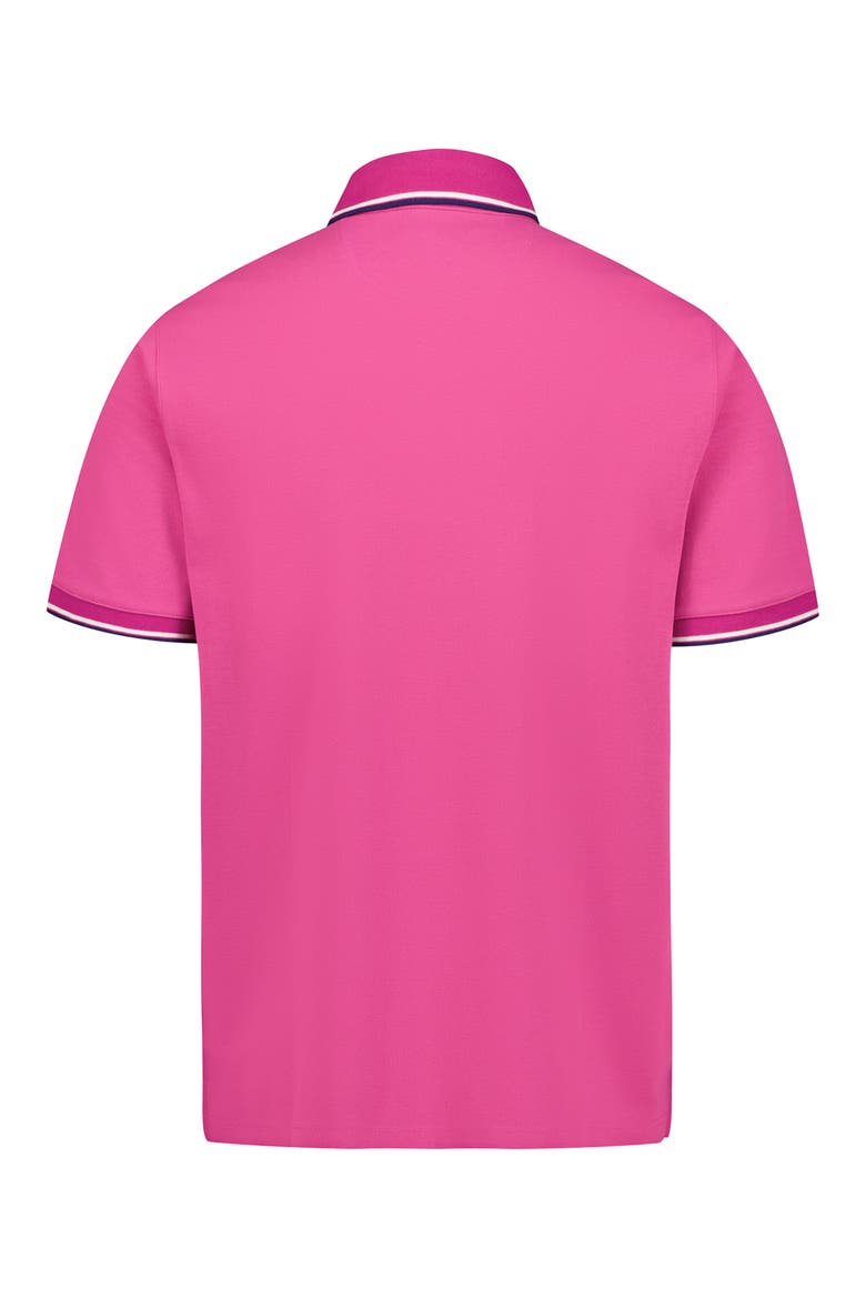Tipped Piqué Polo, Alternate, color, FUCHSIA