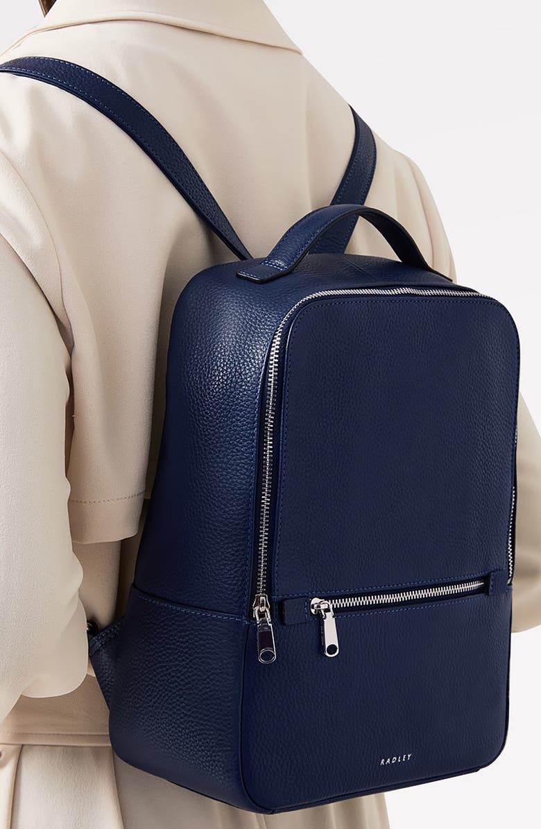 Radley Sunny Dene Leather Backpack, Alternate, color, Evenfall
