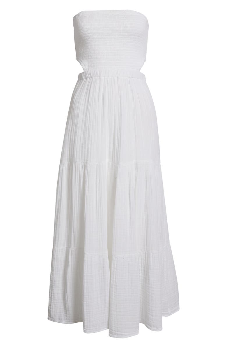 Rip Curl Premium Surf Strapless Cutout Maxi Dress, Alternate, color, White