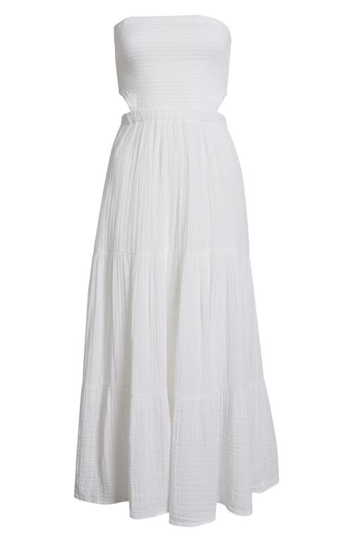 Rip Curl Premium Surf Strapless Cutout Maxi Dress In White