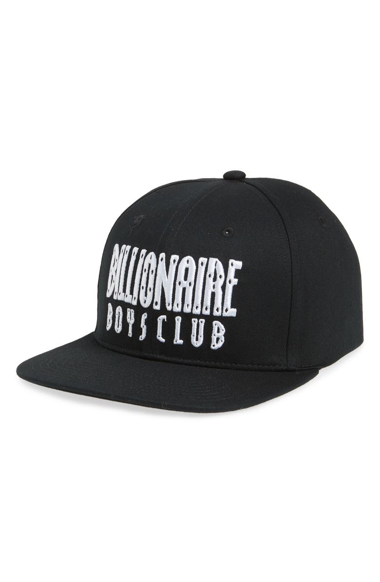 Billionaire Boys Club Straight Font Snapback Baseball Cap, Main, color,