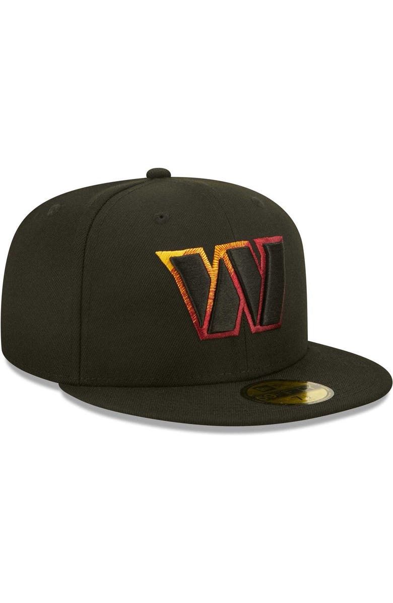 New Era Men's New Era Black Washington Commanders Color Dim 59FIFTY Fitted Hat, Alternate, color, 