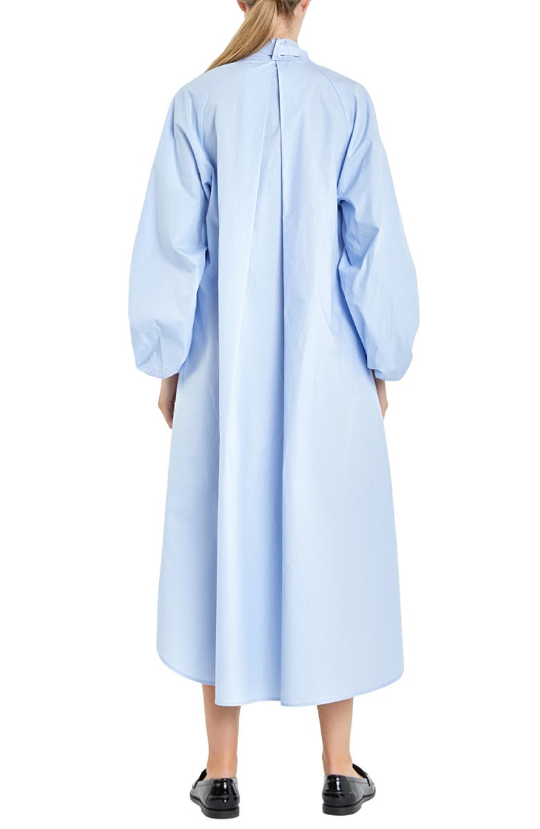 English Factory Bow Tie Long Sleeve Maxi Dress, Alternate, color, 