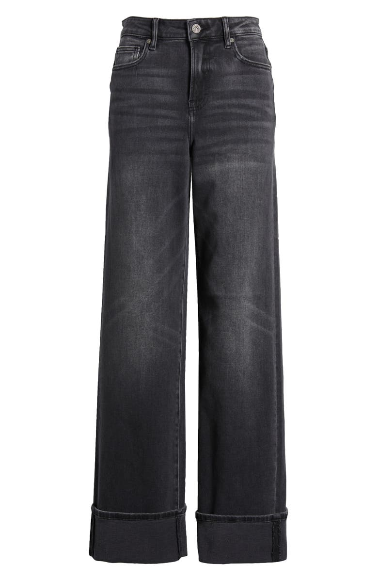 HIDDEN JEANS Cuffed High Waist Dad Jeans, Alternate, color, Dark Grey