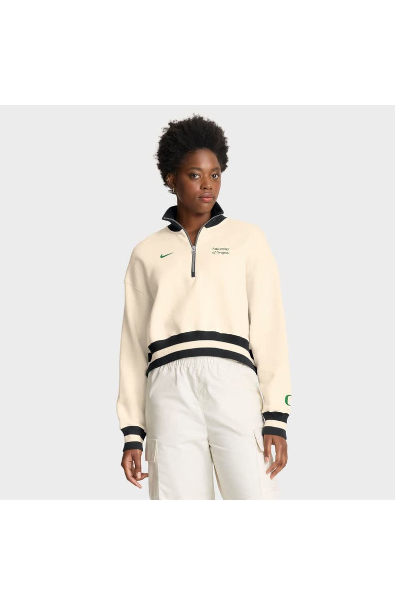 Nike Women's Nike Tan Oregon Ducks Legacy Half-Zip Sweatshirt, Main, color,
