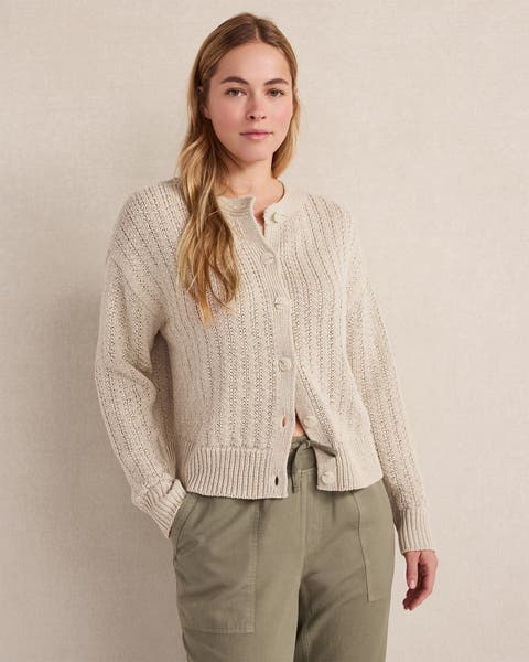 Linen Tape Yarn Cardigan