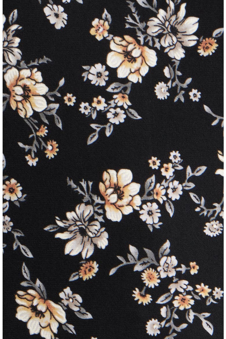 Floral Dress, Alternate, color, BLACK