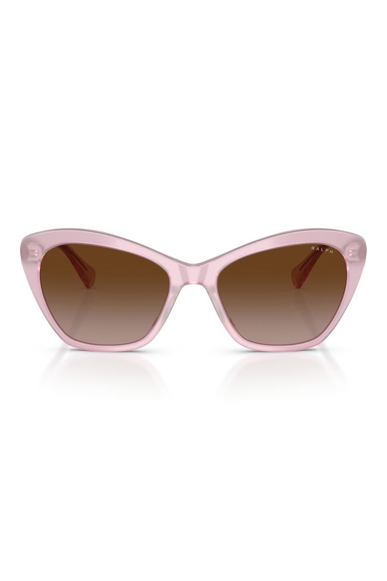 55mm Gradient Butterfly Sunglasses, Main, color, OPAL VIOLET / GRADIENT BROWN