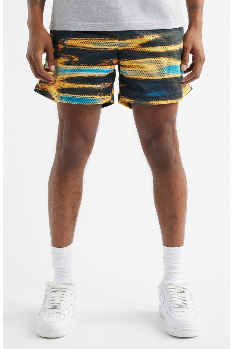 Splash Mesh Shorts, Main, color, YELLOW