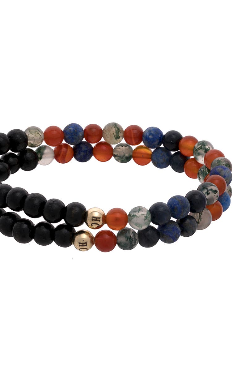 The Healer’s Collection Men's N77 Detox Set of 2 Healer's Bracelets, Alternate, color, Black