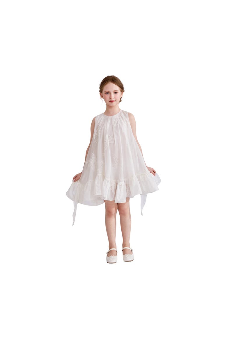 Marcelline Ruffle Hem Dress, Alternate, color, White