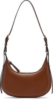 MANGO Oval Faux Leather Shoulder Bag