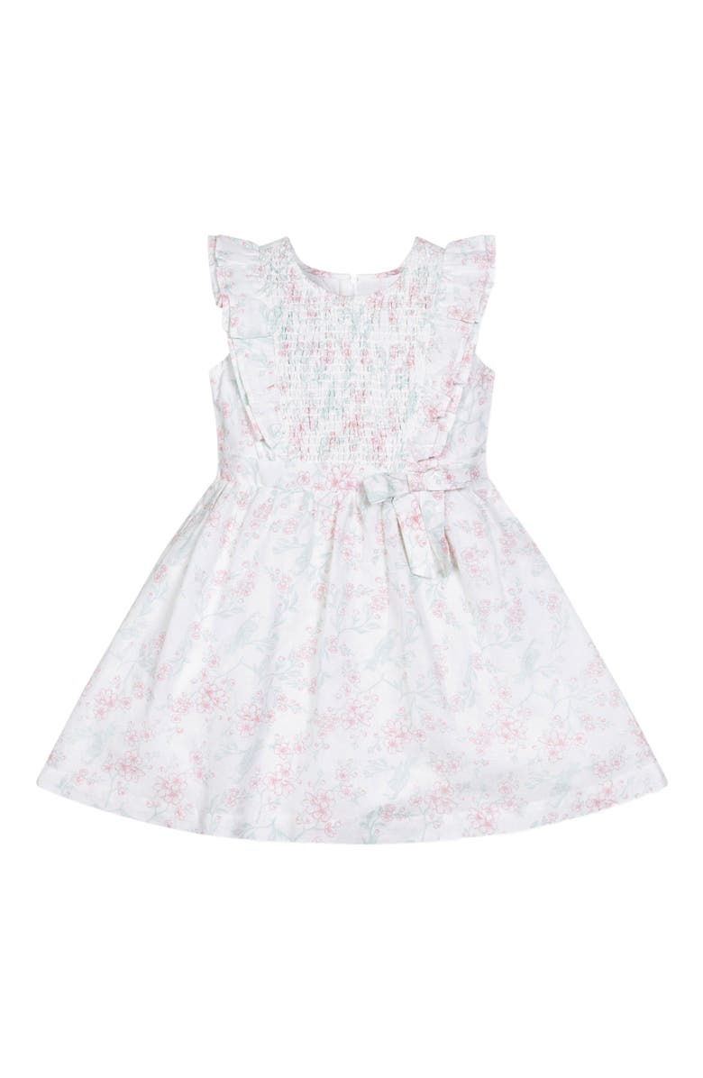 Hope & Henry Girls' Flutter Sleeve Smocked Flower Girl Dress, Toddler, Alternate, color,