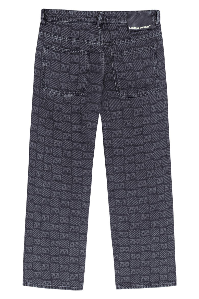 Logo Print Jeans, Alternate, color, BLACK
