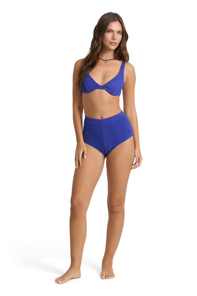 Crinkle Crush Ruby Underwire Bikini Top, Alternate, color, ROYAL BLUE