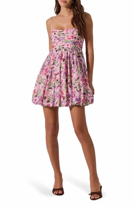 ASTR the Label Floral Bubble Hem Minidress