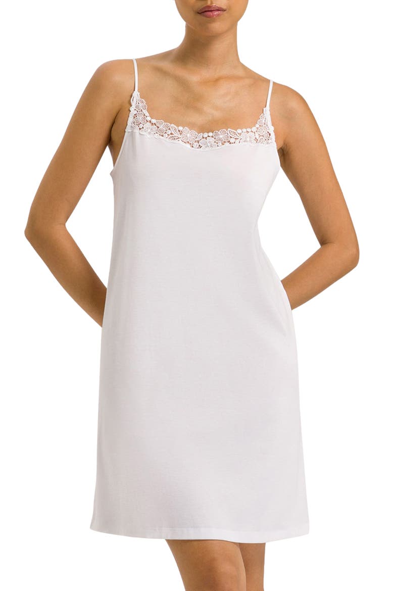 Michelle Supima® Cotton Chemise, Main, color, WHITE