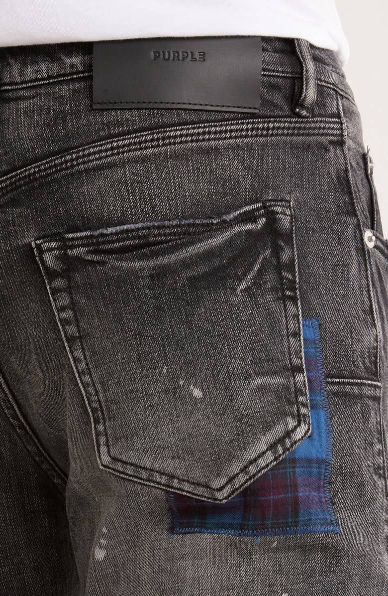 PURPLE BRAND Ripped Distressed Skinny Jeans, Alternate, color, Black