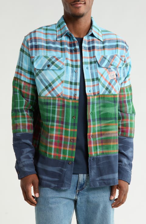 Plaid Cotton Button-Up Shirt