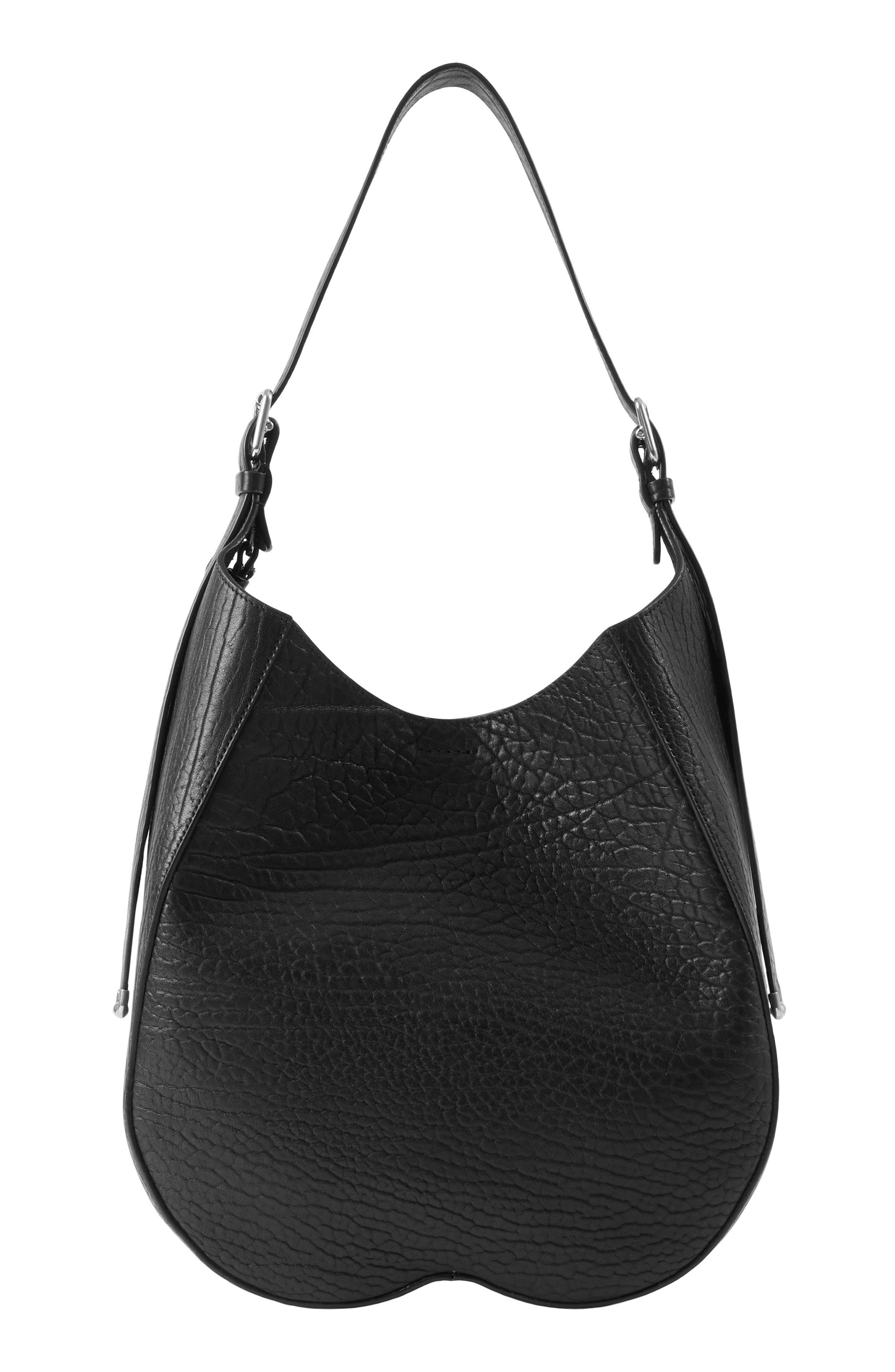 Burberry Medium Chess Leather Hobo Bag, Main, color, 