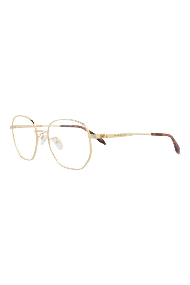 52mm Round Optical Glasses, Alternate, color, GOLD GOLD TRANSPARENT