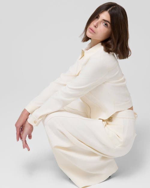 Le Fafo Blanca Wide Leg Pants In White