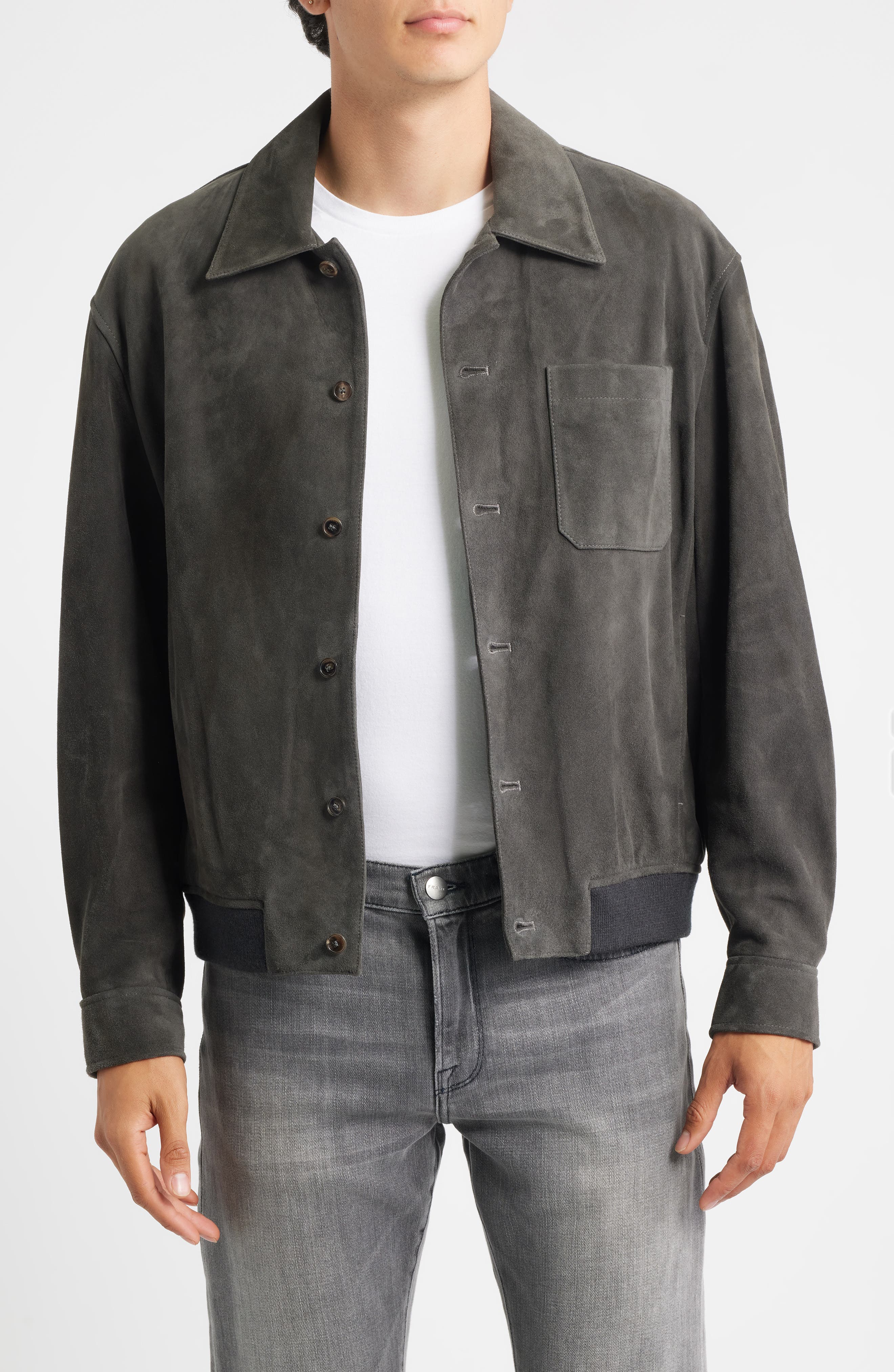 Suede Bomber Jacket