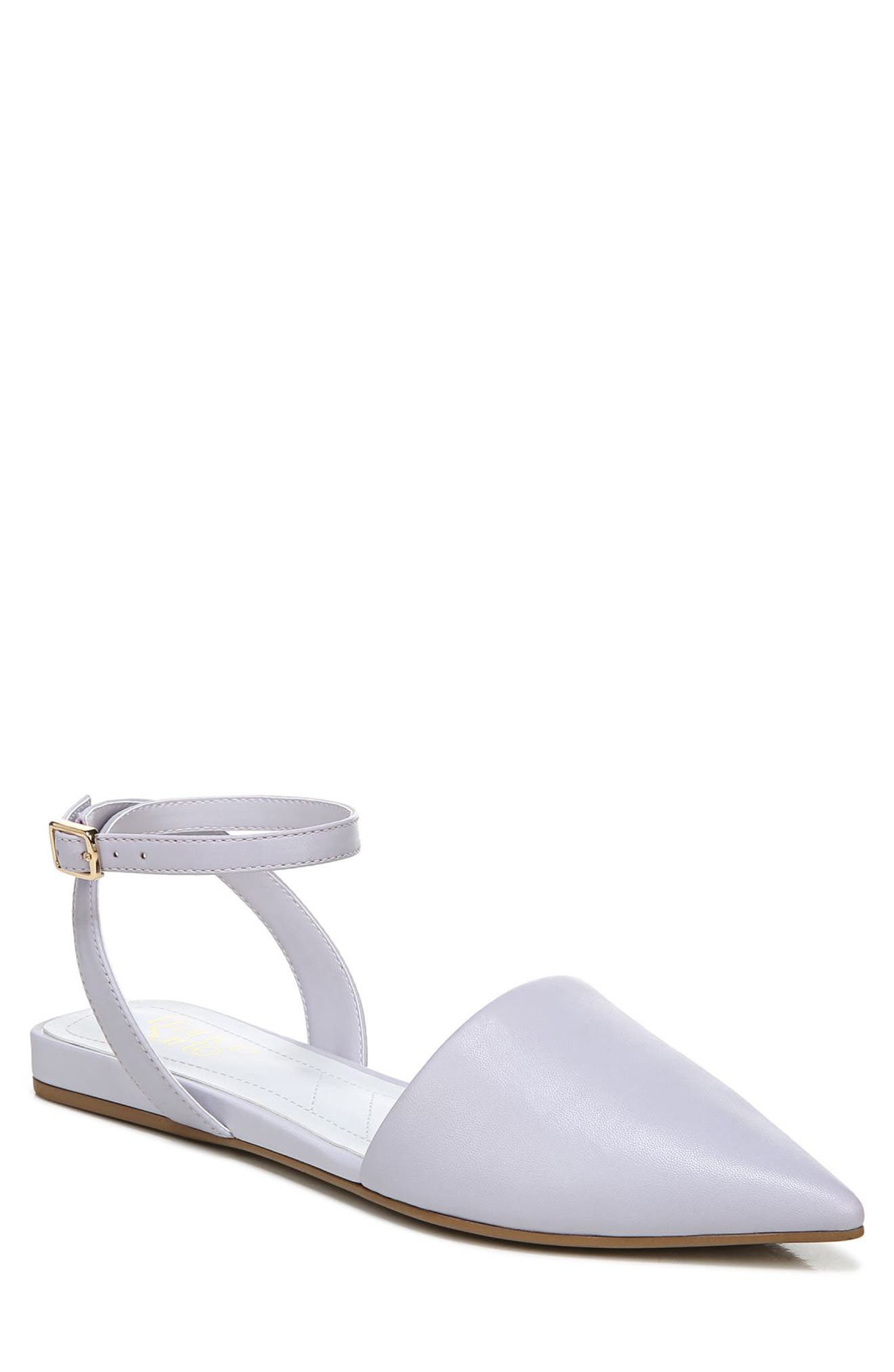 Cira Pointed Toe Ankle Strap Flat, Main, color, SOFT LILAC