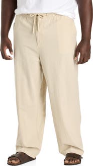 Harbor Bay by DXL Big & Tall Linen-Blend Loose-Fit Beach Pants