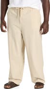 Harbor Bay by DXL Big & Tall Linen-Blend Loose-Fit Beach Pants