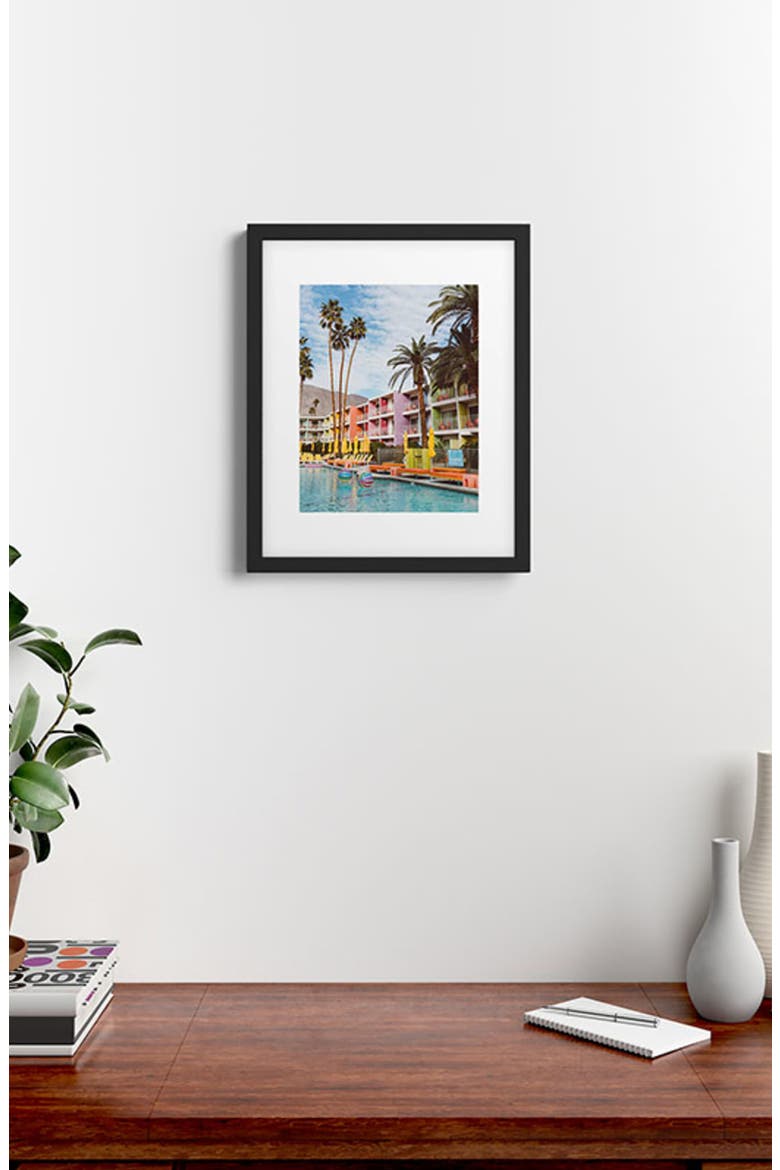 Palm Springs Pool Day VII Framed Art Print, Alternate, color, BLUE
