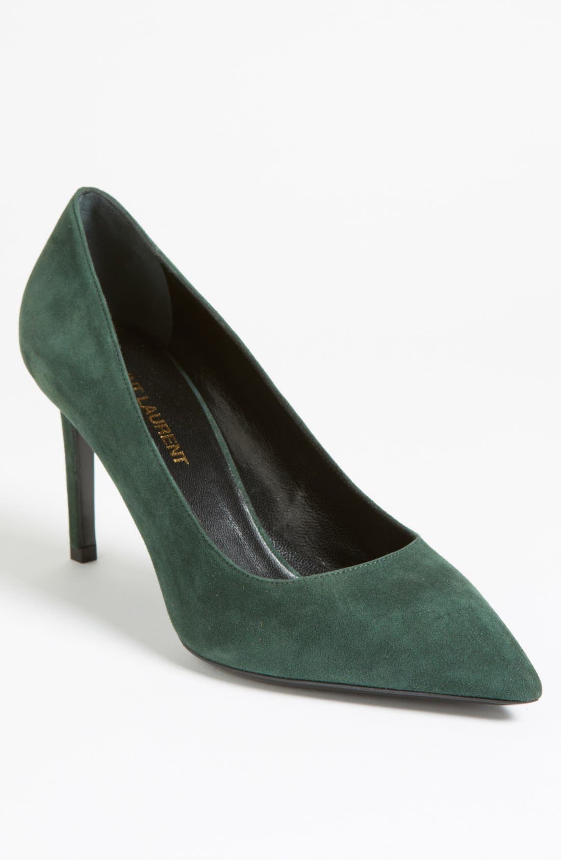 Pointy Toe Pump, Main, color, DARK GREEN