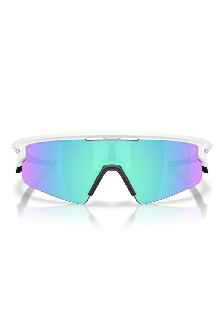 Sphaera Strike Rectangular Shield Sunglasses, Alternate, color, MATTE WHITE / PRIZM SAPPHIRE