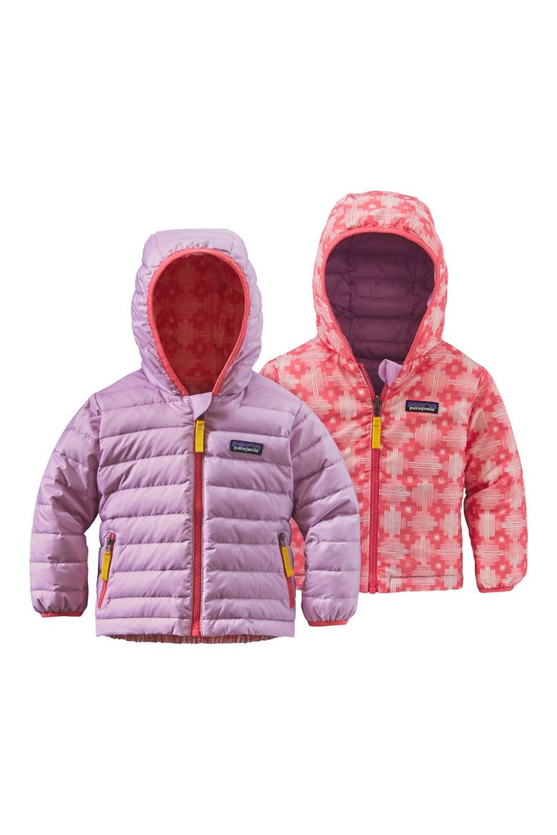 Reversible Down Sweater Hoodie, Alternate, color, DRAGON PURPLE