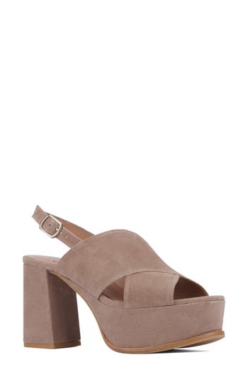 Aquatalia Nadina Platform Slingback Sandal In Sand