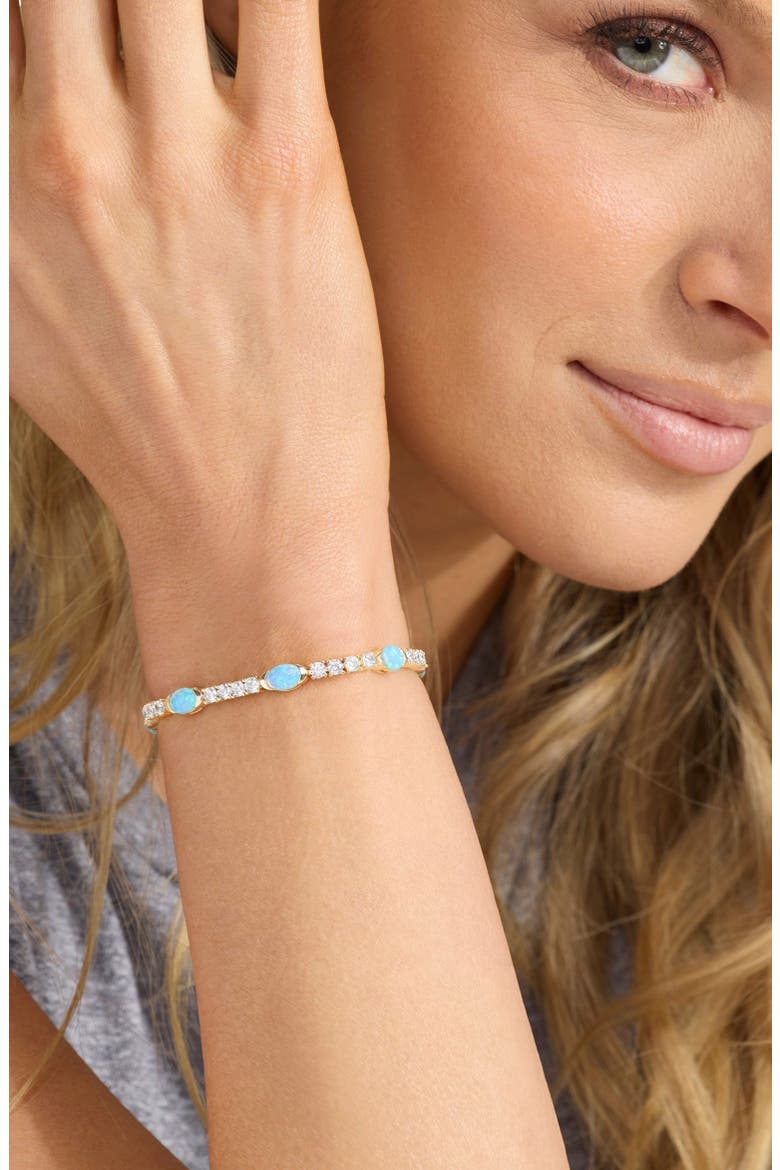The Maven Tennis Bracelet, Alternate, color, GOLD-BLUE OPAL