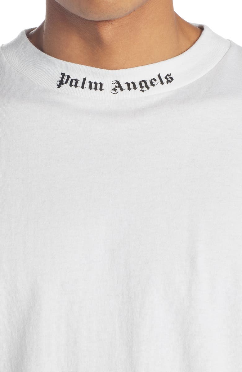 Palm Angels Logo Graphic Tee, Alternate, color, White Black