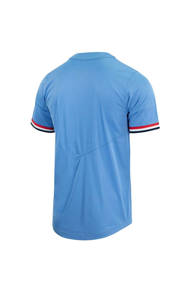 Nike Men's Nike Powder Blue Ole Miss Rebels Replica Full-Button Baseball Jersey, Alternate, color, 