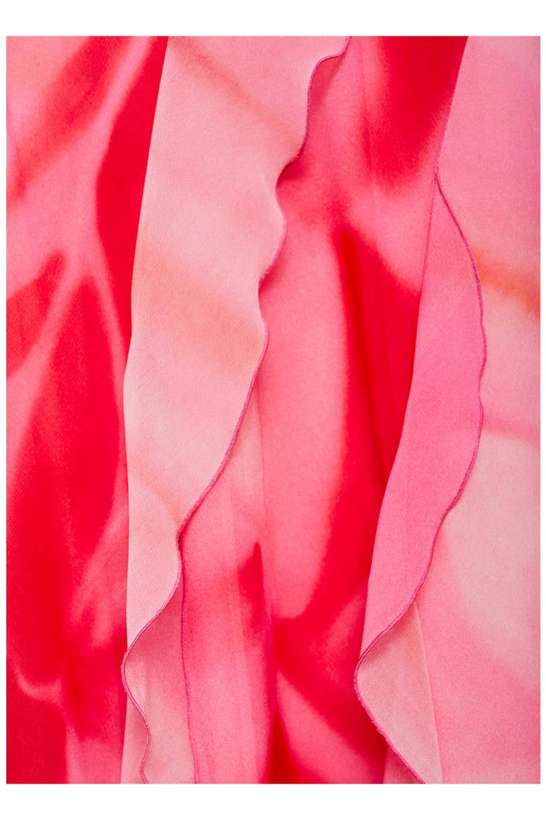 Ruffle Chiffon Maxi Dress, Alternate, color, PINK