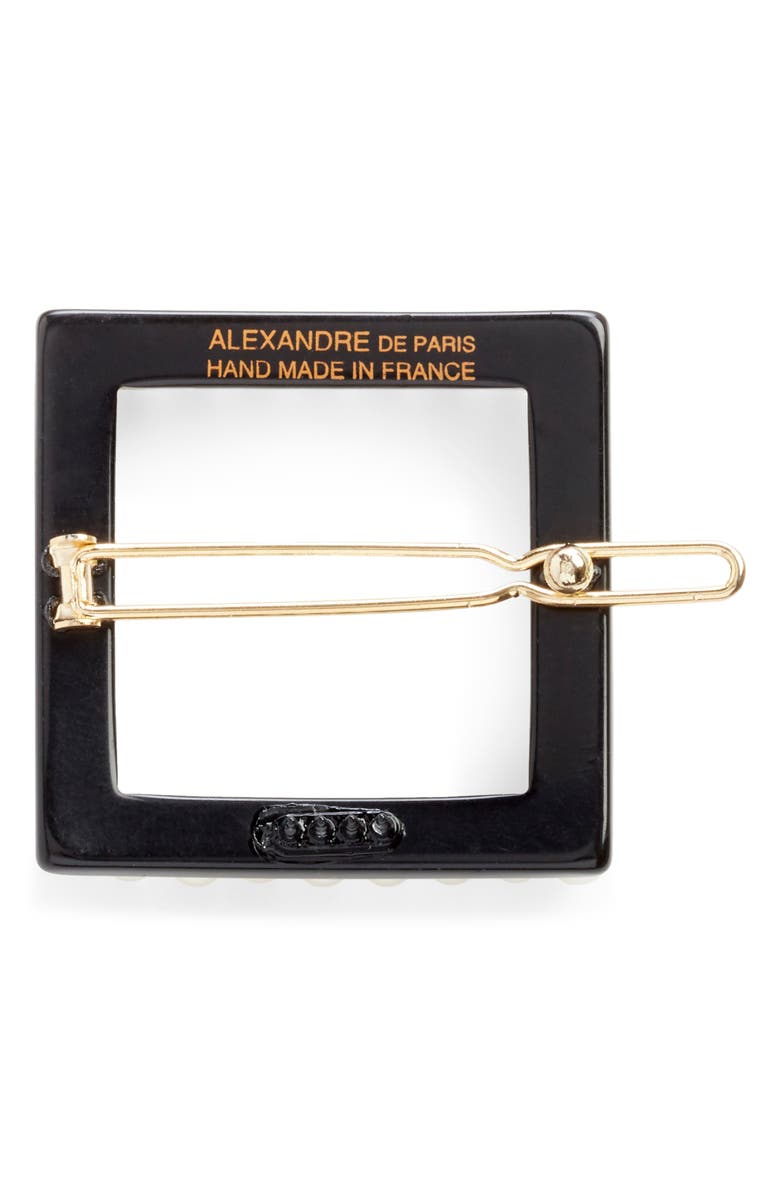 Alexandre de Paris Imitation Pearl Embellished Barrette, Alternate, color,