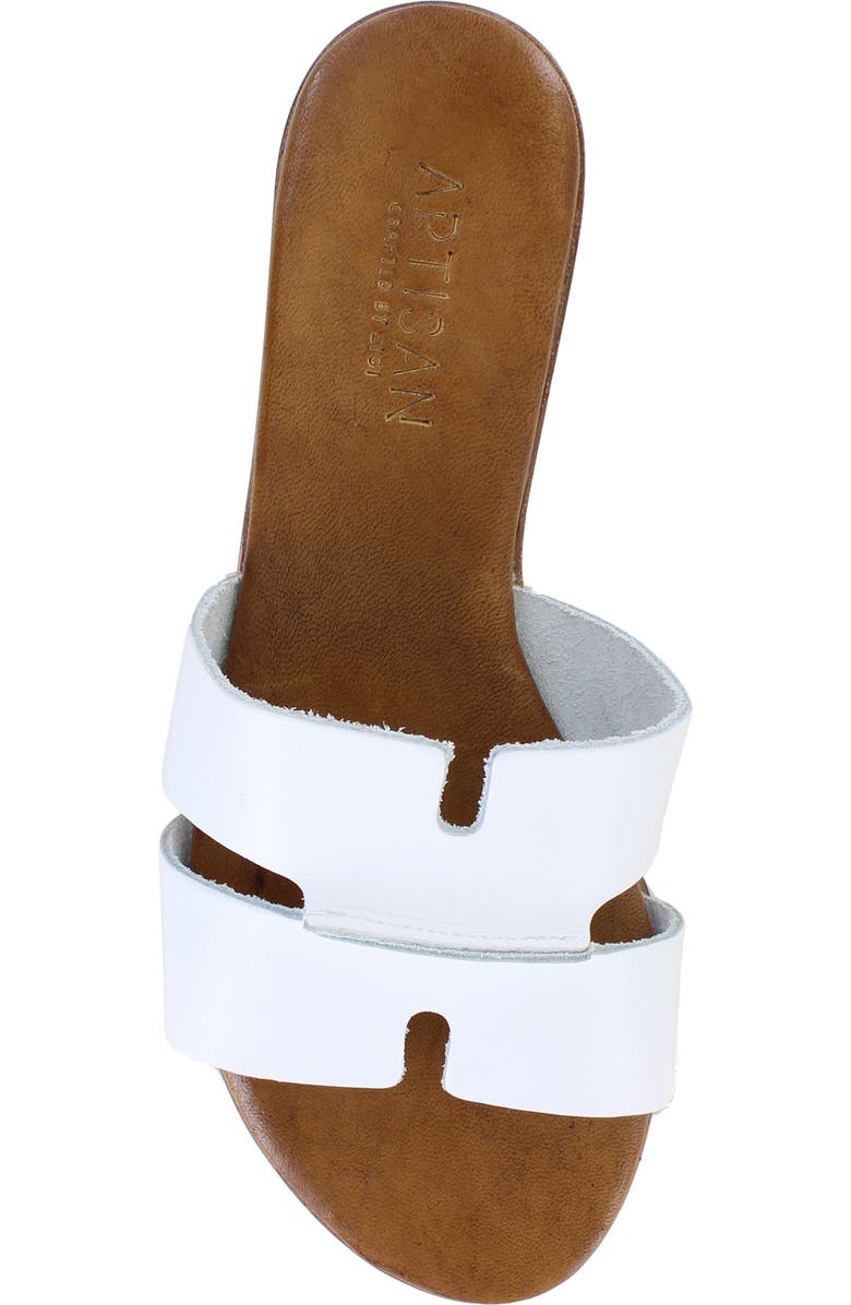 Artisan Crafted By Zigi Allony Leather Flat, Alternate, color, White Leather